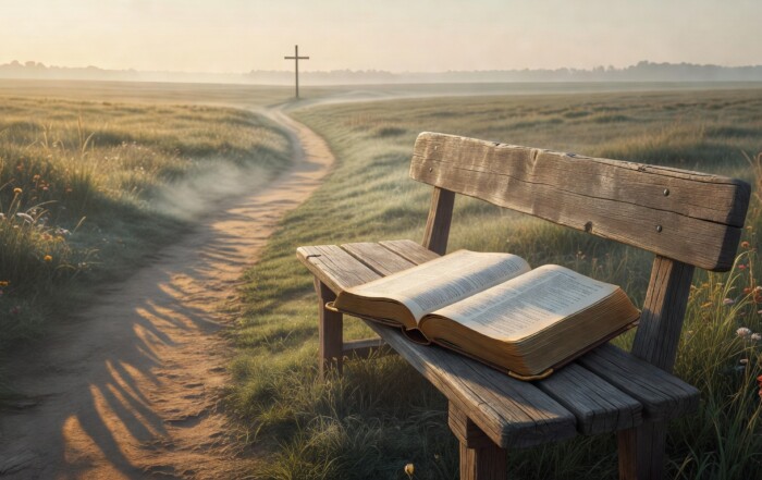 Peaceful morning devotional scene