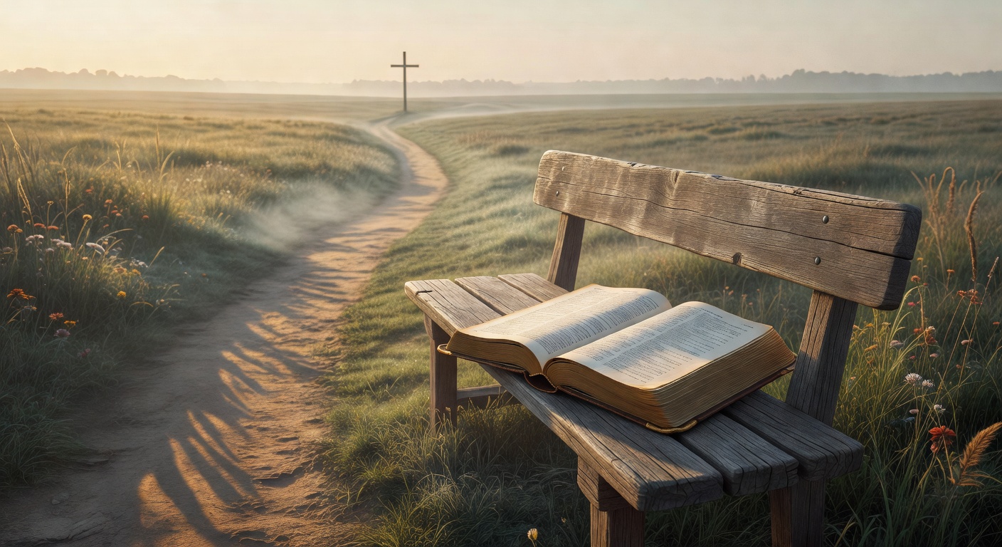 Peaceful morning devotional scene