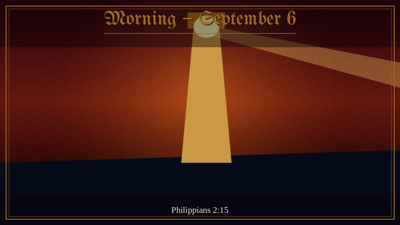 Morning – September 6 | Spurgeon Devotional