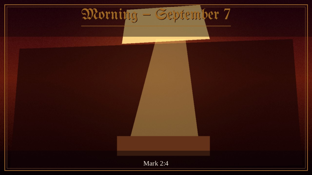 Morning – September 7 | Spurgeon Devotional