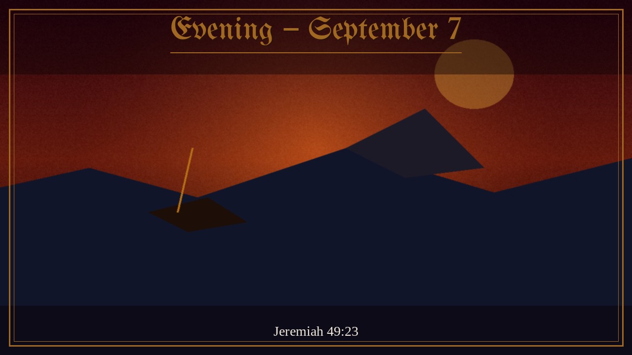 Storm-tossed sea with a gold horizon and a small boat, Evening September 7