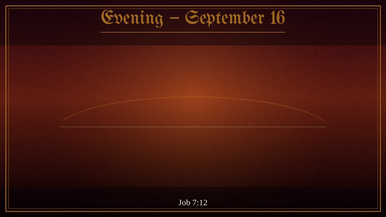 Watched shoreline where dark sea meets a gold boundary line, Evening September 16