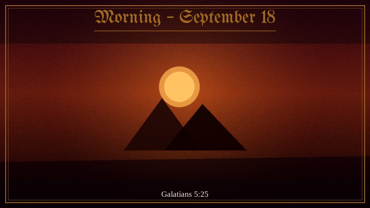 Morning – September 18 | Spurgeon Devotional