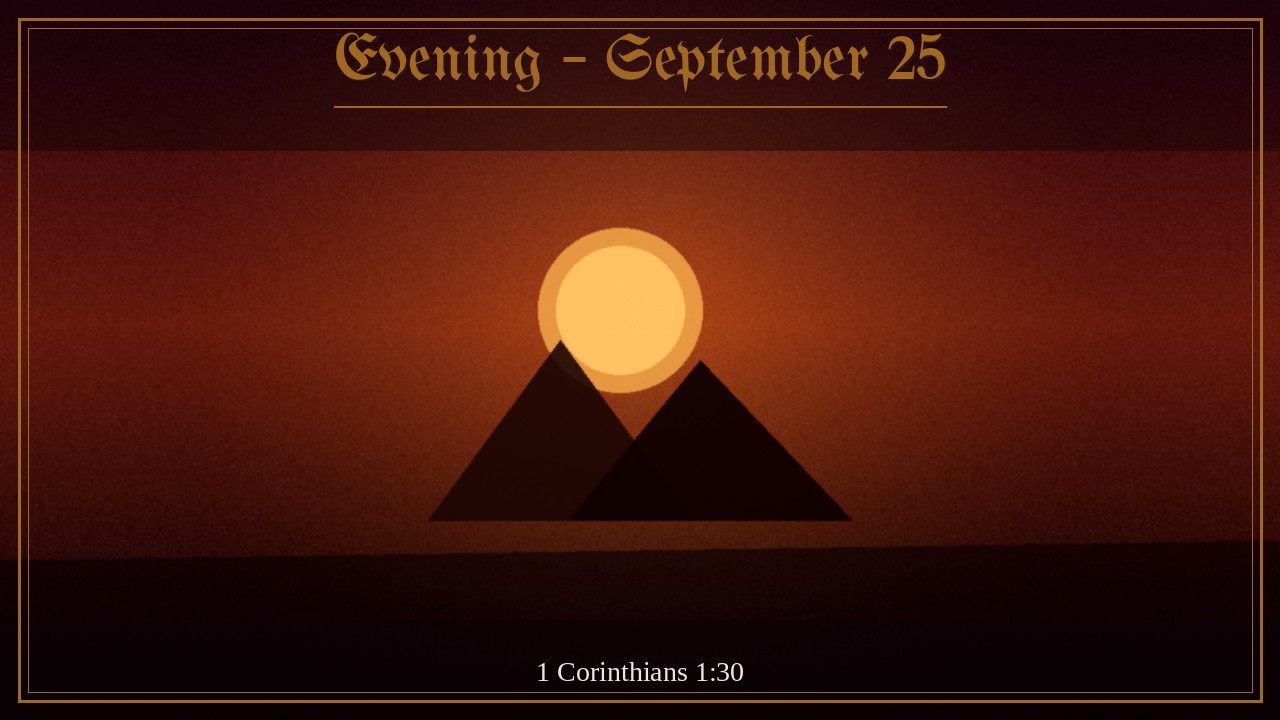Simple cross outshining stacked philosophy books, Evening September 25