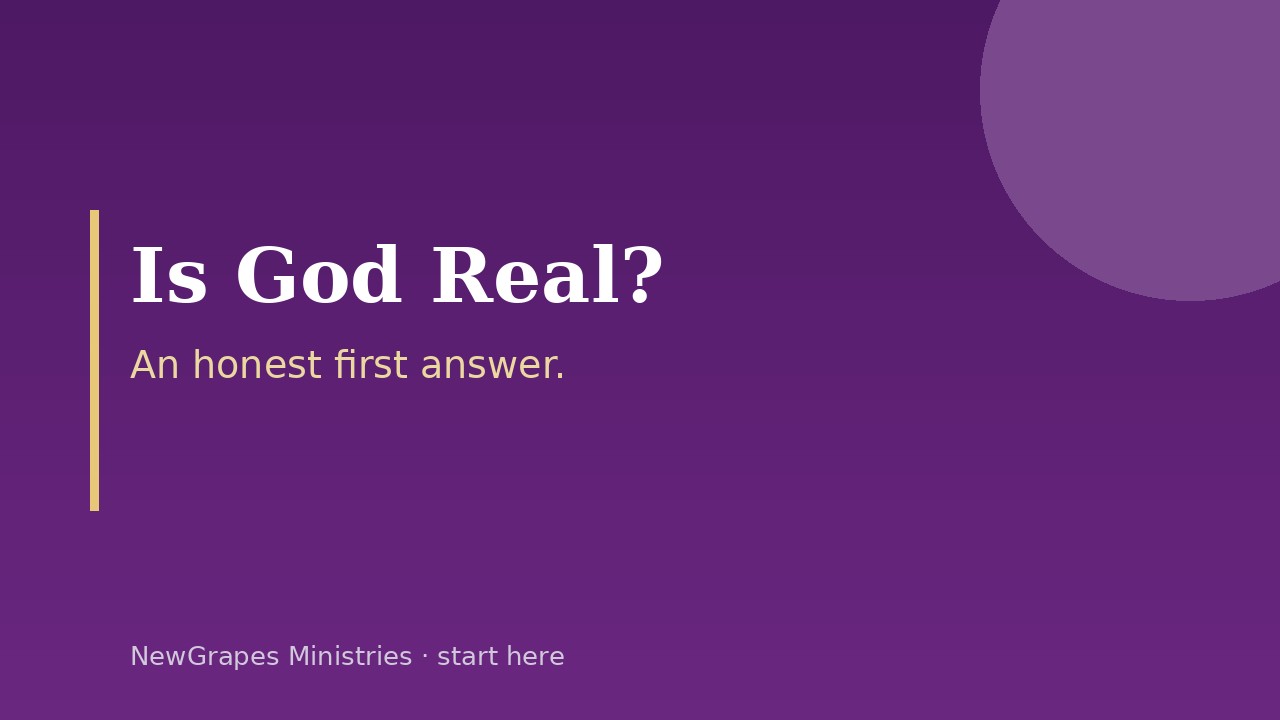 Is God Real? — title card