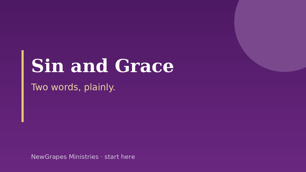 Sin and Grace — title card