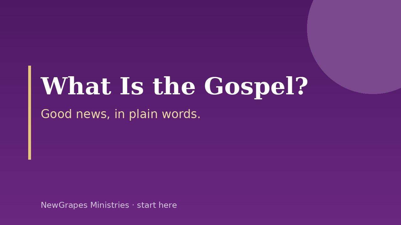 What Is the Gospel? — title card