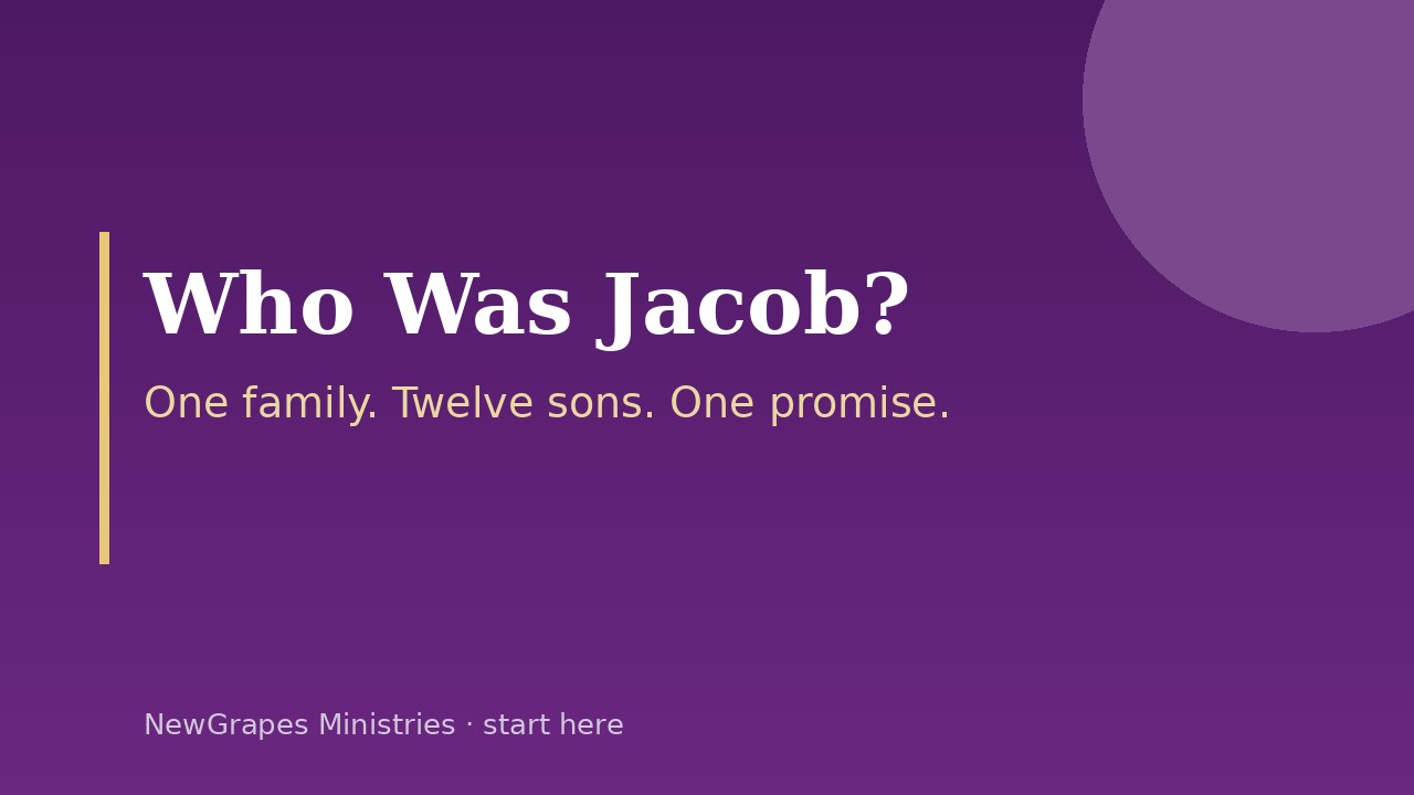 Who Was Jacob? — title card